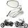 1 Paia Accessori per auto elettriche per moto Specchietto retrovisore per placcatura in ferro 1 Paia Accessori per auto elettriche per moto Specchietto retrovisore per placcatura in ferro
