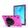 Per Huawei MediaPad M5 Custodia protettiva antiurto 10,8 colorato in silicone + PC con il supporto e la presa della mano Strap (Rose Red) Per Huawei MediaPad M5 Custodia protettiva antiurto 10,8 colorato in silicone + PC con il supporto e la presa della mano Strap (Rose Red)