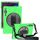 Per Samsung Galaxy Tab S8 + / Tab S8 Plus / TAB S7 FE / TAB S7 + Antifondo antiurto Silicone + custodia protettiva per PC con supporto e tracolla e cinturino a mano (verde)