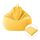 Lazy Sofa Bean Bag Chair Fodera in tessuto, dimensioni: 80x90cm (giallo)