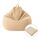 Lazy Sofa Bean Bag Chair Fodera in tessuto, dimensioni: 80x90cm (cachi)
