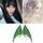 10 paia di puntelli cosplay per orecchie in lattice di elfo di Halloween, dimensioni: 12 cm (verde)