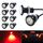 10 PCS 18mm 1.5W DC9-80V Moto Eagle Eye Light Lente singola (luce rossa)