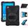 Per Lenovo Tab M8 Custodia protettiva antiurto in silicone colorato + PC con supporto e tracolla e tracolla (nera) Per Lenovo Tab M8 Custodia protettiva antiurto in silicone colorato + PC con supporto e tracolla e tracolla (nera)