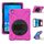 Per Lenovo Tab M8 Custodia protettiva antiurto in silicone colorato + PC con supporto e cinghia per impugnatura e tracolla (rosa rossa) Per Lenovo Tab M8 Custodia protettiva antiurto in silicone colorato + PC con supporto e cinghia per impugnatura e tracolla (rosa rossa)