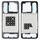 Per Vivo Y73s V2031A Cornice centrale con cornice (nera)
