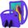 Custodia protettiva anti caduta per Galaxy Tab S5e T720 / T725 EVA con supporto (viola) Custodia protettiva anti caduta per Galaxy Tab S5e T720 / T725 EVA con supporto (viola)