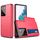 Custodia protettiva antiurto per Samsung Galaxy S21 Ultra / S30 con slot per scheda (rosso)
