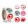 5 pezzi Olled Round Valentines Day Heart Regalo Decoration Etichetta adesivi (2.5 cm / 1 pollice)