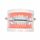 Hip-Hop placcato in oro con micro zirconi intarsiati 8 bretelle in oro, colore: denti superiori argento