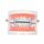 Hip-Hop placcato in oro con micro zirconi intarsiati 8 bretelle in oro, colore: denti inferiori argento