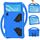 Per Lenovo Tab E10 TB-X104F Guscio protettivo anti caduta piatto EVA con supporto (blu) Per Lenovo Tab E10 TB-X104F Guscio protettivo anti caduta piatto EVA con supporto (blu)