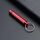 6 PCS Multifunzionale Whistle Keychain Men Portachiavi (rosso)