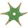 2 PCS Falciatrice dentata Blade a sei foglie Cyclone Blade Agricultural Weereder Parts (Golden Blade insaccato verde)