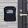 Cassetta di sicurezza con chiave per armadietto a muro con serratura con password Scatola di immagazzinaggio in metallo con porta (nera)