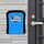 Cassetta di sicurezza con chiave per armadietto a muro con serratura con password Scatola di immagazzinaggio in metallo (blu)