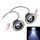 3.5 pollici DC 12V 10W 900LM 7000K Fendinebbia per auto Angel Eyes Fendinebbia (luce bianca + luce bianca)