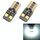 2 PCS T10 / W5W / 168/194 DC12V / 1,6W / 6000K / 130LM 4LEDs SMD-3030 Luce di ingombro per auto, con decodificatore (luce bianca)