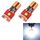 2 PCS T10 / W5W / 168/194 DC12V / 1.6W / 6000K / 130LM 3LEDs SMD-3030 Car Red Board Clearance Light (luce bianca)