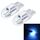 2 PCS T10 2W 2 SMD-3030 LED Lampada per luci di ingombro per auto, CC 12V (luce blu ghiaccio)