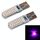 2PCS T10 3W 16 SMD-4014 LED Lampada per luci di ingombro per auto, CC 12V (luce rosa)