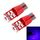 2 PCS T10 5W 27 SMD-3014 LED Lampada per luce di ingombro per auto, CC 12V (luce blu)