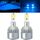 2 PCS H3 18W 1800 LM 8000K IP68 Canbus Faro LED per auto a corrente costante con 2 lampade COB, DC 9-36V (luce blu ghiaccio)