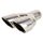 Uomo universale Car Styling Acciaio Inox Straight Style Shupler Shiftler Pipe Pitubo, Diametro interno: 7,2 cm (argento)