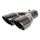 Universal Car Styling Styling Acciaio Inox Straish Style Shupler Shiftler Pipe Pipe, Diametro interno: 6 cm (grigio)