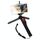 Letspro LY-11 3 in 1 treppiede portatile autoritratto monopiede allungabile selfie stick con otturatore remoto per smartphone, fotocamere digitali, videocamere sportive GoPro