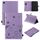 Per Lenovo Tab M10 Plus TB-X606F Cat Bee Embossing Pattern Custodia antiurto per PC da tavolo in pelle con vibrazione orizzontale con supporto e slot per schede e portafoglio e slot per penna e funzione sveglia / sonno (viola)