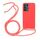 Per Samsung Galaxy S21 Ultra 5G materiale paglia di grano + custodia protettiva in TPU con cordino (rosso) Per Samsung Galaxy S21 Ultra 5G materiale paglia di grano + custodia protettiva in TPU con cordino (rosso)