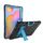 Per Samsung Galaxy Tab S6 Lite P610 Robot a colori a contrasto Custodia protettiva in silicone antiurto + PC con supporto (nero + blu)