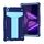Per Lenovo M10 Plus TB-X606F Staffa a forma di T Colore a contrasto PC antiurto + Custodia protettiva in silicone (blu navy + blu) Per Lenovo M10 Plus TB-X606F Staffa a forma di T Colore a contrasto PC antiurto + Custodia protettiva in silicone (blu navy + blu)