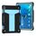 Per Lenovo M10 FHD REL TB-X605F Staffa a forma di T Colore a contrasto PC antiurto + Custodia protettiva in silicone (nero + blu) Per Lenovo M10 FHD REL TB-X605F Staffa a forma di T Colore a contrasto PC antiurto + Custodia protettiva in silicone (nero + blu)