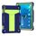 Per Lenovo M10 FHD REL TB-X605F Staffa a forma di T Colore a contrasto PC antiurto + Custodia protettiva in silicone (blu navy + giallo verde) Per Lenovo M10 FHD REL TB-X605F Staffa a forma di T Colore a contrasto PC antiurto + Custodia protettiva in silicone (blu navy + giallo verde)