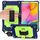 Per Samsung Galaxy Tab A 10.1 (2019) / T515 Giradischi con rotazione di 360 gradi Robot a colori a contrasto Custodia protettiva in silicone antiurto + PC con supporto (blu navy + verde giallo) Per Samsung Galaxy Tab A 10.1 (2019) / T515 Giradischi con rotazione di 360 gradi Robot a colori a contrasto Custodia protettiva in silicone antiurto + PC con supporto (blu navy + verde giallo)