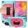 Per Samsung Galaxy Tab A 10.1 (2019) / T515 Giradischi con rotazione a 360 gradi Robot a colori a contrasto Custodia protettiva in silicone antiurto + PC con supporto (Mint Green + Rose Red) Per Samsung Galaxy Tab A 10.1 (2019) / T515 Giradischi con rotazione a 360 gradi Robot a colori a contrasto Custodia protettiva in silicone antiurto + PC con supporto (Mint Green + Rose Red)