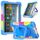 Per Amazon Kindle Fire HD 8 (2020) in silicone antiurto per robot a colori a contrasto + custodia per PC con supporto per cinturino (mimetico + blu) Per Amazon Kindle Fire HD 8 (2020) in silicone antiurto per robot a colori a contrasto + custodia per PC con supporto per cinturino (mimetico + blu)