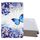 Per Lenovo Tab P11 (TB-J606F) Custodia in pelle a ribaltamento orizzontale con motivo a disegno colorato con supporto a tre pieghe (farfalle blu) Per Lenovo Tab P11 (TB-J606F) Custodia in pelle a ribaltamento orizzontale con motivo a disegno colorato con supporto a tre pieghe (farfalle blu)