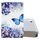 Per Lenovo Tab M10 HD Gen 2 (TB-X306F) Custodia in pelle a vibrazione orizzontale con motivo a disegno colorato con supporto a tre pieghe (farfalle blu) Per Lenovo Tab M10 HD Gen 2 (TB-X306F) Custodia in pelle a vibrazione orizzontale con motivo a disegno colorato con supporto a tre pieghe (farfalle blu)