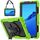 Per Huawei MediaPad T5 antiurto colorato in silicone + custodia protettiva per PC con supporto e tracolla e cinturino a mano (verde giallo) Per Huawei MediaPad T5 antiurto colorato in silicone + custodia protettiva per PC con supporto e tracolla e cinturino a mano (verde giallo)