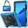 Per Huawei MediaPad T5 antiurto colorato in silicone colorato + custodia protettiva per PC con supporto e tracolla e cinturino a mano (azzurro) Per Huawei MediaPad T5 antiurto colorato in silicone colorato + custodia protettiva per PC con supporto e tracolla e cinturino a mano (azzurro)