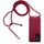 Per Samsung Galaxy S21 Ultra 5G Candy Colors Custodia protettiva in TPU con cordino (rosso)