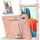 Per Samsung Galaxy Tab S8 / GALAXY TAB S7 T870 / T875 Silicone + custodia protettiva per PC con supporto e tracolla (oro rosa) Per Samsung Galaxy Tab S8 / GALAXY TAB S7 T870 / T875 Silicone + custodia protettiva per PC con supporto e tracolla (oro rosa)
