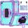 Per Samsung Galaxy Tab A 8.4 2020 T307 T307 Rotazione a 360 gradi Colore a contrasto Silicone antiurto + Cassa in silicone + PC con supporto e cinturino a maniglia e tracolla (viola + menta verde) Per Samsung Galaxy Tab A 8.4 2020 T307 T307 Rotazione a 360 gradi Colore a contrasto Silicone antiurto + Cassa in silicone + PC con supporto e cinturino a maniglia e tracolla (viola + menta verde)