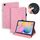 Per Samsung Galaxy Tab S6 Lite Custodia in pelle goffrata con motivo a polpaccio doppio design pieghevole con supporto e slot per schede e slot per penna e fascia elastica (rosa) Per Samsung Galaxy Tab S6 Lite Custodia in pelle goffrata con motivo a polpaccio doppio design pieghevole con supporto e slot per schede e slot per penna e fascia elastica (rosa)
