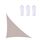 Triangle Outdoor Garden Sunshade Sail Impermeabile Anti-UV Baldacchino, Dimensioni: 3m x 3m x 4.3m (Khaki)
