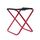 Sedia pieghevole da campeggio portatile da esterno 7075 in lega di alluminio Sgabello per barbecue in lega di alluminio, dimensioni: 24.5x22.5x27cm (rosso)