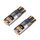 2 PCS T10 / W5W / 168 DC12-24V / 1.8W / 6000K / 140LM ​​Auto Clearance Light 4eds SMD-3030 Perline lampada con decodifica e corrente costante (luce gialla)
